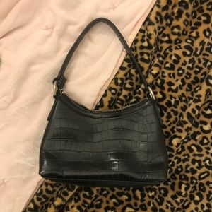 vintage faux croc handbag
